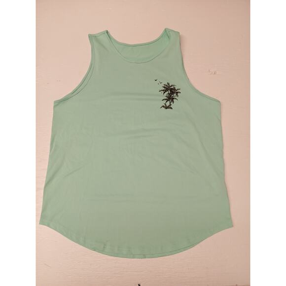 Manfinity Green Comfort Casual Sleeveless Muscle Tee Summer Wear Tank Top Large - Picture 3 of 9